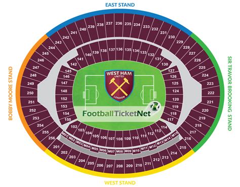 west ham united stadium seating plan